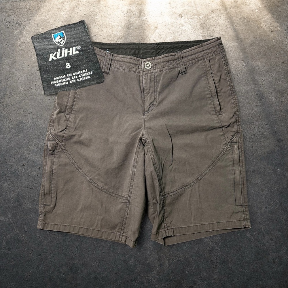 Kuhl Hiking Shorts Womens 8 Gray Cargo Utility Gorpcore Outdoor Retro 90s Biker